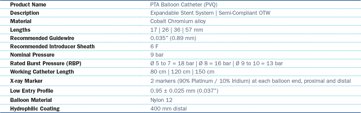 PS Technical Specifications - Stent